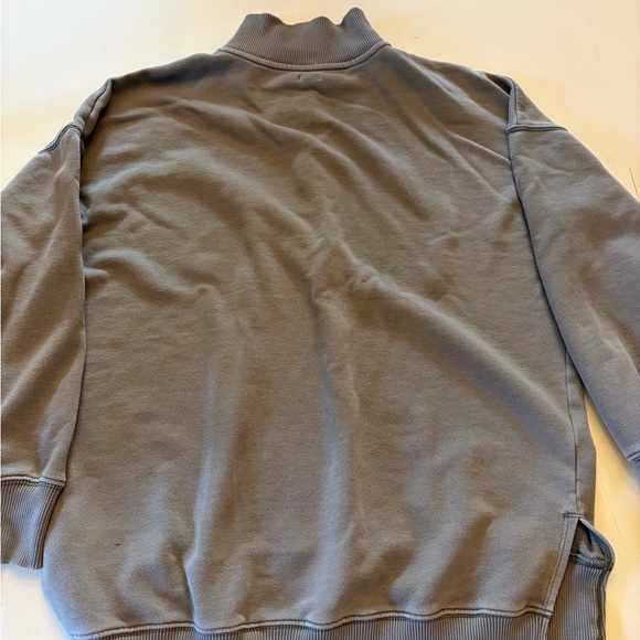 Aerie Woman’s Khaki Green Half-Zip Sweatshirt Size Medium - Picture 7 of 7